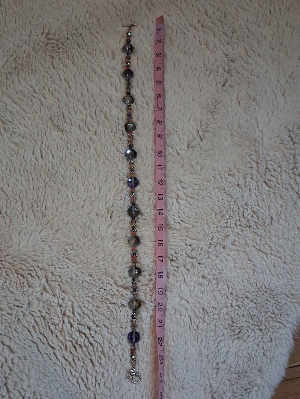 Handcrafted Purple Beaded Crystals Statement Necklace - Elegant Women's Jewelry - Picture 8 of 8